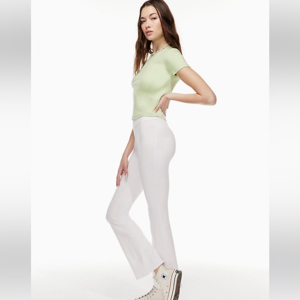 Aritzia Sunday best Posie Ribbed pants brand new size M Bright White